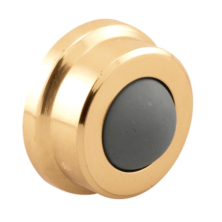 Prime-Line Cast Brass Wall Protector with Convex Bumper, 1 In., Polished Brass, (Single Pack) J 4570